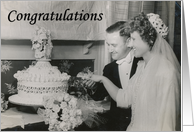 Wedding Congratulations Cake - FUNNY card