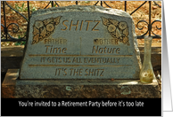 Retirement Party invitation - Grave - Funny Retro card
