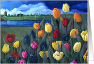 Coronavirus, Thinking of You, Bright Tulips Painting, Encouragment card