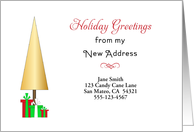 My New Address Christmas Card-Customizable-Christmas Tree-Presents card