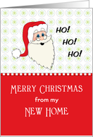 My New Address Christmas Card-Santa Wearing Glasses-Ho Ho Ho card
