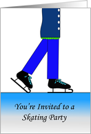 Ice Skating Party Invitation for Boys card