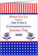 Air Force Commissioning Graduation Invitation Card-Customizable Text card