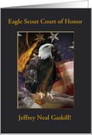 Eagle Scout Court of Honor, Custom Text, Eagle with Tassel, 2 card