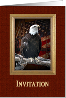 Eagle Scout Invitation, Eagle with Flag card