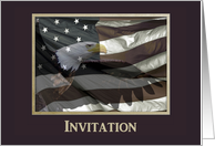 Eagle with Flag, Eagle Scout Invitation card
