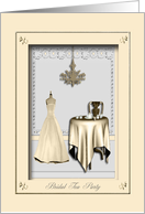 Invitation, Bridal Shower Tea Party, Pastel Yellow card