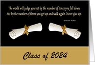 The Twins’ Graduation Party, Twin Diplomas, Class of 2024, Custom Text card
