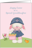 Cute Bunny, Granddaughter, Easter Greeting card