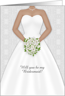 Wedding Party Invitation, Dark-Skinned Bride, Lace, Customizable card