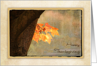 Autumn Leaves, Antique Look, Happy Thanksgiving card