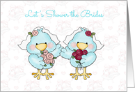Cute Bride Birds, Lesbian Bridal Shower Invitation card