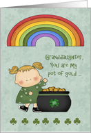 St. Patrick’s Day, Pot of Gold, Granddaughter card