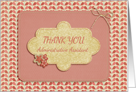 Administrative Assistant, Thank You, Coral card