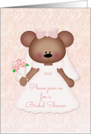 Cute Bear Bride, Bridal Shower Invitation card