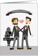 Two Grooms, Wedding Day Congratulations card