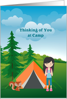 Thinking of you at Camp, Girl card
