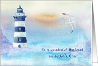 Lighthouse Scenic for Husband on Father’s Day card