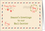 For Mail Carrier - Air Mail Envelope - Season’s Greetings card