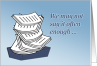 Inbox Overflow Administrative Professionals Day. card
