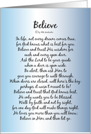 Believe - Encouragement card