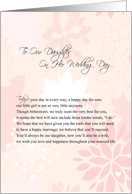 To Our Daughter on Her Wedding Day card