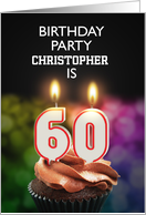 60th Birthday Party Invitation Candles card