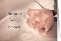 Surprise Bridal Shower Invitation. A Pink Rose card