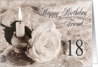 Friend 18th Birthday Traditional card