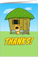 Funny dog thank you card