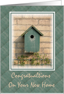 Congratulations-New Home-Bird House card