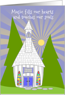 Thank You Church Musician Volunteer Little Chapel at Sunrise card