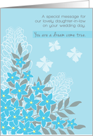 Daughter-in-law Wedding Congratulations a Dream Come True Butterflies card