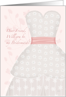 Lace Shadow Bridesmaid Friend card