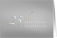 25th Anniversary Invitations Silver Elegance card
