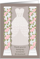 Rose Coulmn Bridesmaid Thank You card