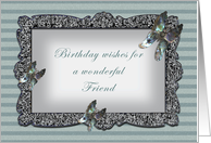 Butterfly Mirror Friend Birthday card