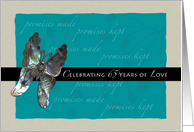 65th Wedding Anniversary Invite Butterfly Promise card