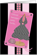 Birthday Party 13 Invitations Dress card