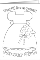 Be My Flower Girl Coloring Card