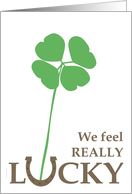 Administrative Professionals Day Lucky Horseshoe and 4 Leaf Clover card