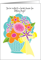 Bridal Shower Invitation Customizable Name Cute Flower Basket Design card