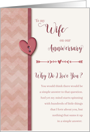 To Wife on Anniversary, Why Do I Love You? card
