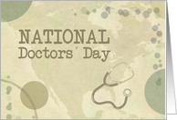 National Doctors’ Day neutral colors w/stethoscope card