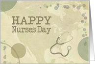 Happy Nurses Day neutral colors w/stethoscope card