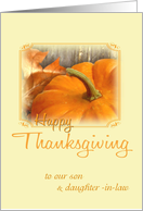 Our Son/DIL Thanksgiving Pumpkin card