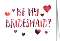 Be My Bridesmaid Invitation, blank inside card