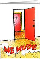me mud : comic doorway card