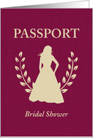 Bridal Shower Passport Invitation card