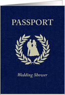 Wedding Shower Passport Invitation card